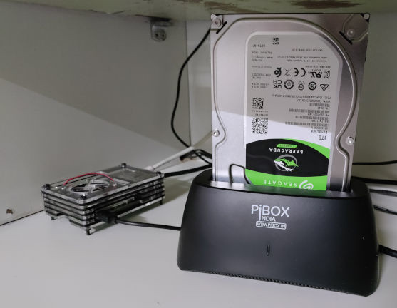 Raspberry PI server with external hard drive